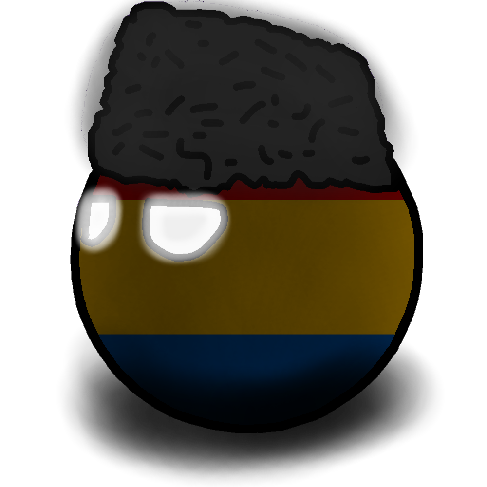 Un Countryball cu Steagul Principatele Unite ale Moldovei și Țării Românești